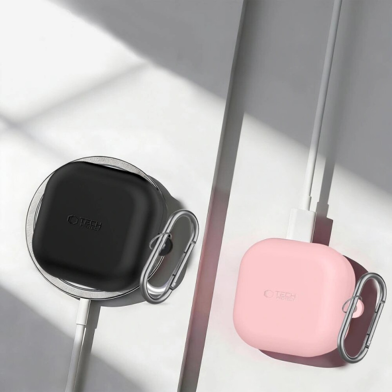 Funda Tech-Protect Silicone Hook para Samsung Galaxy Buds 4 / 4 Pro, lavanda