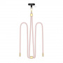 Correa cruzada para teléfono Tech-Protect C2S Rope, rosa bebé/oro