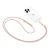 Correa cruzada para teléfono Tech-Protect C2S Rope, rosa bebé/oro
