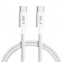Cable USB-C / USB-C Tech-Protect Ultraboost Lite PD60W/3A 100 cm, gris claro