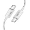 Cable USB-C / USB-C Tech-Protect Ultraboost Lite PD60W/3A 100 cm, gris claro