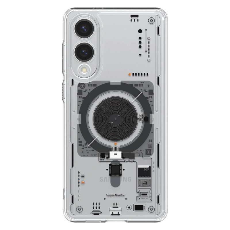 Funda Spigen Ultra Hybrid Mag MagSafe ACS09416 para Samsung Galaxy S25 Edge, Neo One, Transparente