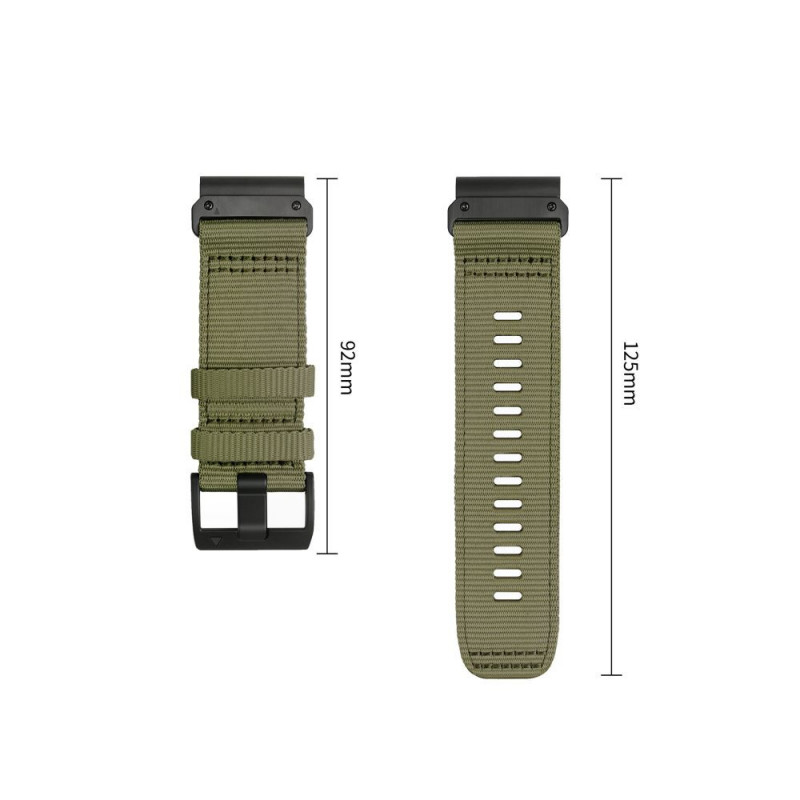 Correa de reloj Tech-Protect Nylon Classic para Garmin Fenix 5X / 5X Plus / 6X / 6X Pro / 7X / 8 / 8 Pro / 9 / 9 Pro 51 mm, verde militar
