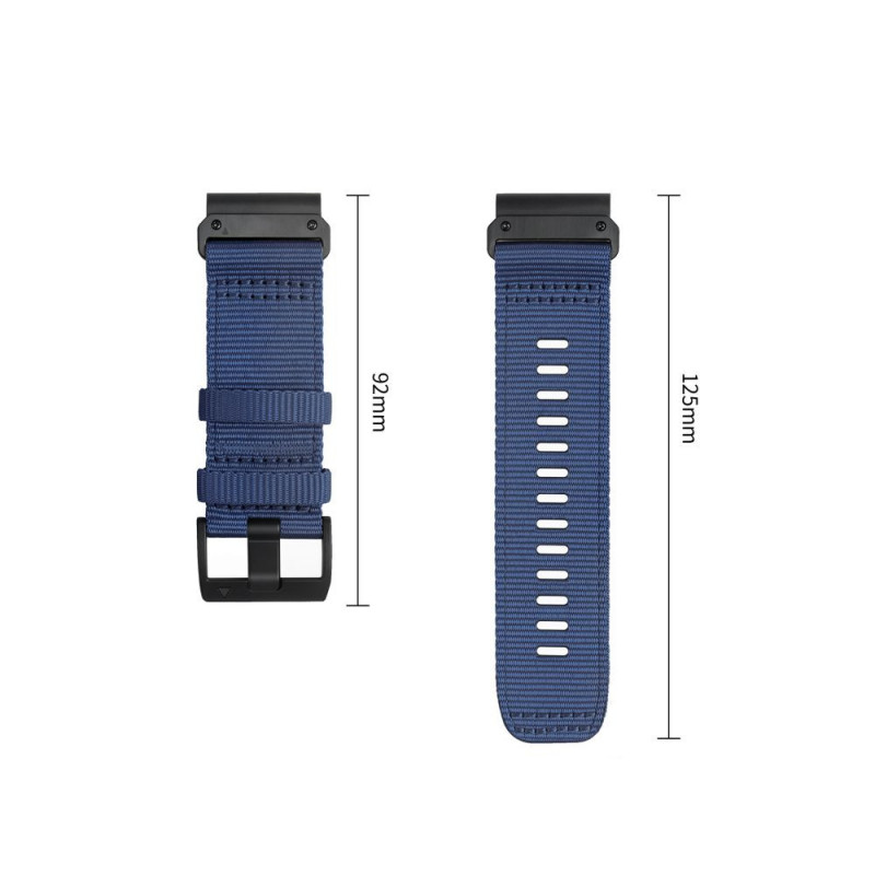 Correa de reloj Tech-Protect Nylon Classic para Garmin Fenix 5X / 5X Plus / 6X / 6X Pro / 7X / 8 / 8 Pro / 9 / 9 Pro 51 mm, Midnight Navy