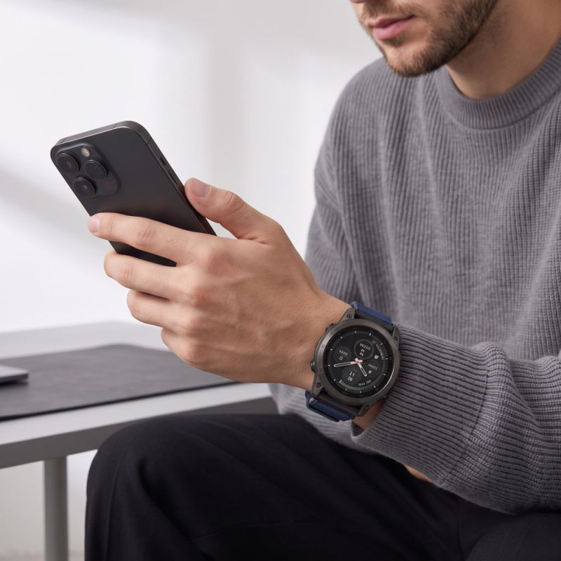 Correa de reloj Tech-Protect Nylon Classic para Garmin Fenix 5X / 5X Plus / 6X / 6X Pro / 7X / 8 / 8 Pro / 9 / 9 Pro 51 mm, Midnight Navy