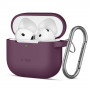 Funda de silicona Tech-Protect Silicone Hook para Apple AirPods 4 / 5 THP6094, burdeos