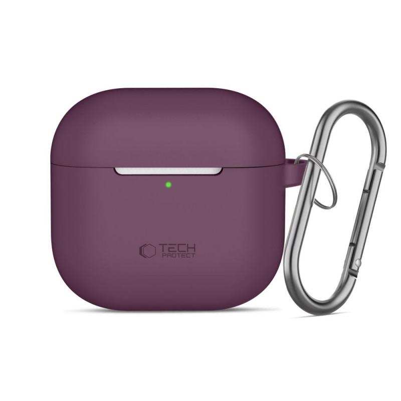 Funda de silicona Tech-Protect Silicone Hook para Apple AirPods 4 / 5 THP6094, burdeos