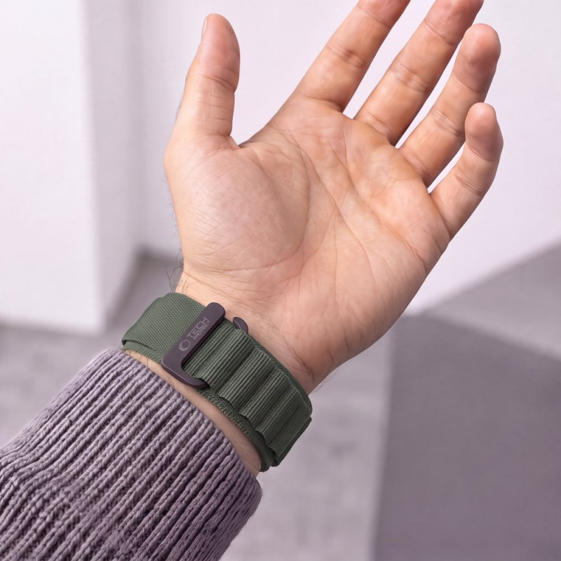 Correa de reloj Tech-Protect Nylon Pro para Garmin Fenix 5X / 5X Plus / 6X / 6X Pro / 7X / 8 / 8 Pro / 9 / 9 Pro (47 mm), verde militar