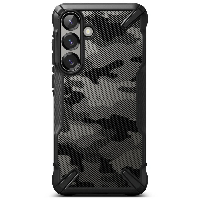 Funda Ringke Fusion-X para Samsung Galaxy S25+, negro camuflaje