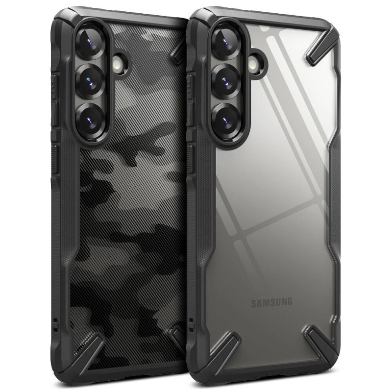 Funda Ringke Fusion-X para Samsung Galaxy S25+, negro camuflaje