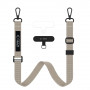 Cordón cruzado para teléfono 2 en 1 Tech-Protect C6S Rope, Cosmic Latte (beige)