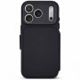 Funda cartera desmontable de silicona texturizada Decoded para Apple iPhone 18 Pro Max / iPhone 17 Pro Max, negro fantasma