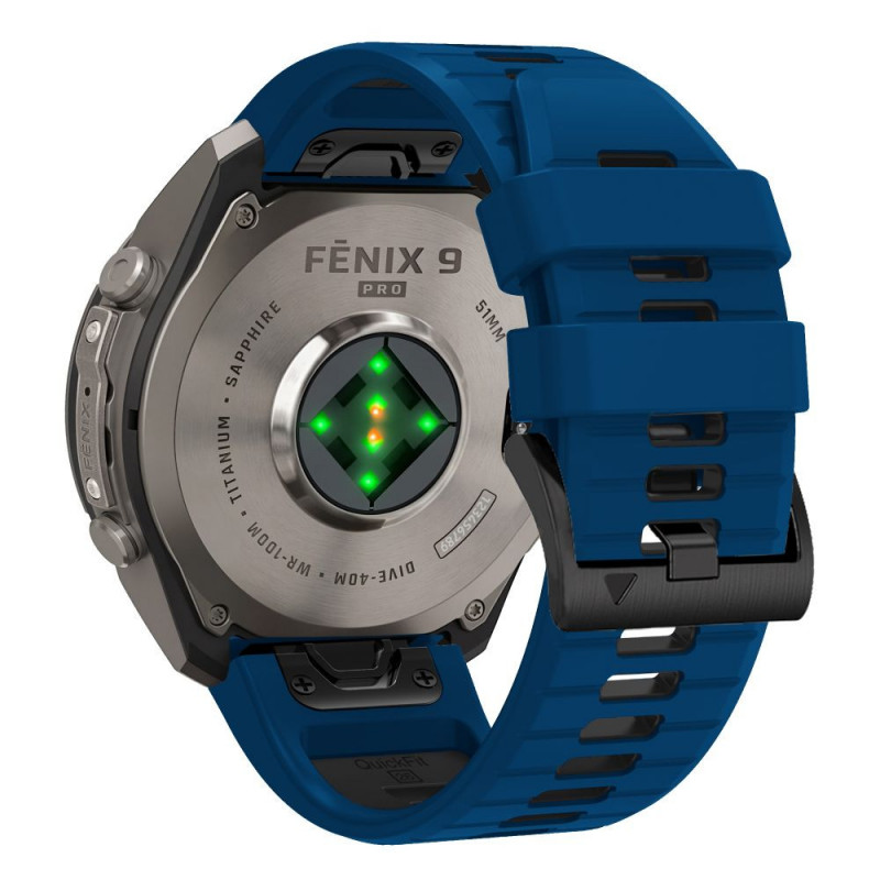 Correa de reloj Tech-Protect Iconband Pro THP6047 para Garmin Fenix 5X / 5X Plus / 6X / 6X Pro / 7X / 8 / 8 Pro / 9 / 9 Pro (47 mm), azul marino / negro