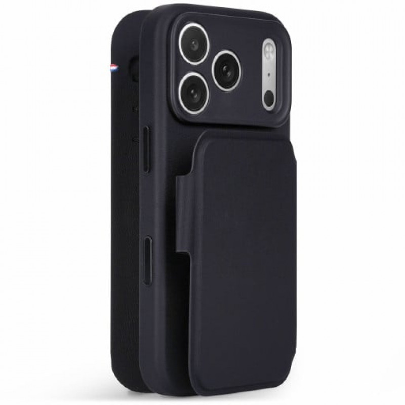 Funda cartera desmontable de silicona texturizada Decoded para Apple iPhone 18 Pro / iPhone 17 Pro, negro fantasma