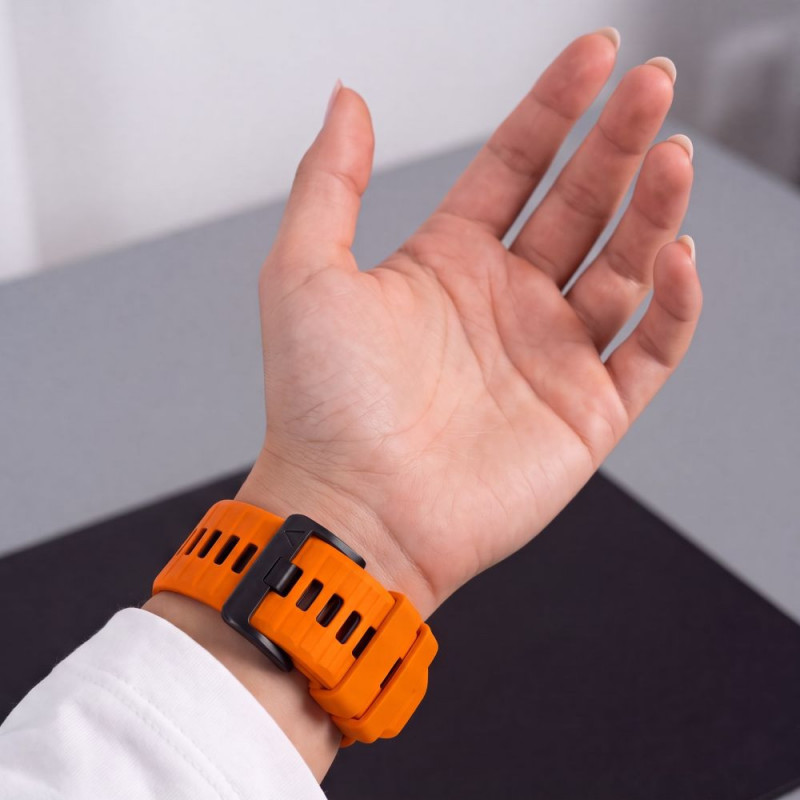 Correa de reloj Tech-Protect Iconband Pro THP6048 para Garmin Fenix 5X / 5X Plus / 6X / 6X Pro / 7X / 8 / 8 Pro / 9 / 9 Pro (47 mm), naranja / negro