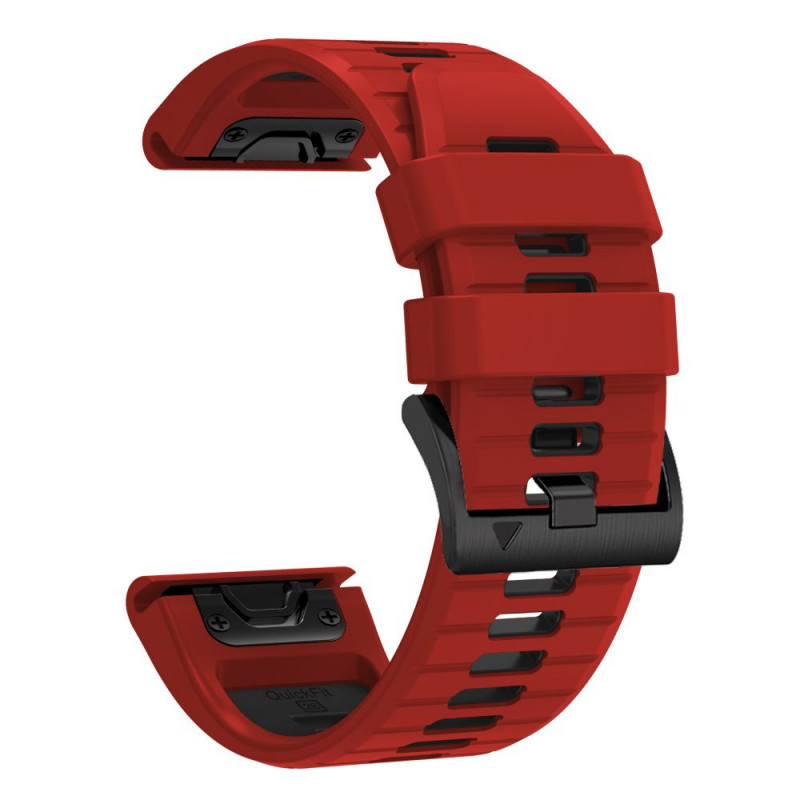 Correa de reloj Tech-Protect Iconband Pro THP6050 para Garmin Fenix 5X / 5X Plus / 6X / 6X Pro / 7X / 8 / 8 Pro / 9 / 9 Pro (47 mm), roja / negra