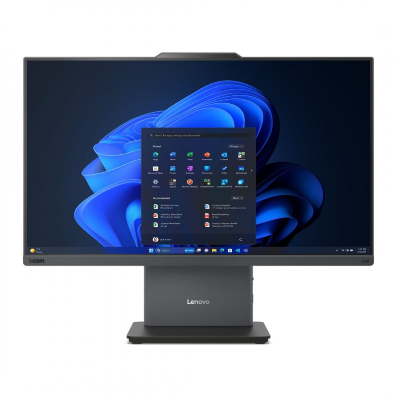 Lenovo ThinkCentre neo 50a G5 PC todo en uno, 23.8" FHD táctil, Intel Core 7 240H, 16 GB DDR5 RAM, 1 TB SSD, Windows 11 Pro, gris Luna + Kensington K64467M-M1