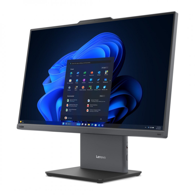 Lenovo ThinkCentre neo 50a G5 PC todo en uno, 23.8" FHD táctil, Intel Core 7 240H, 16 GB DDR5 RAM, 1 TB SSD, Windows 11 Pro, gris Luna + Kensington K64467M-M1