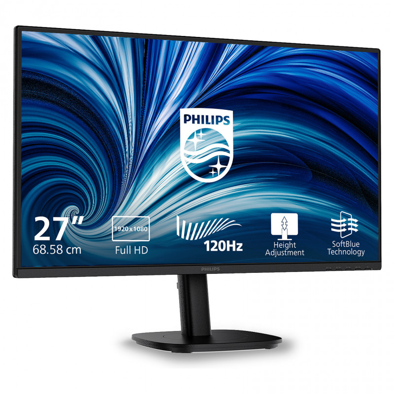 Monitor LED Philips 3000 Series 27B2N3200A/00 de 27 pulgadas, IPS, Full HD, negro