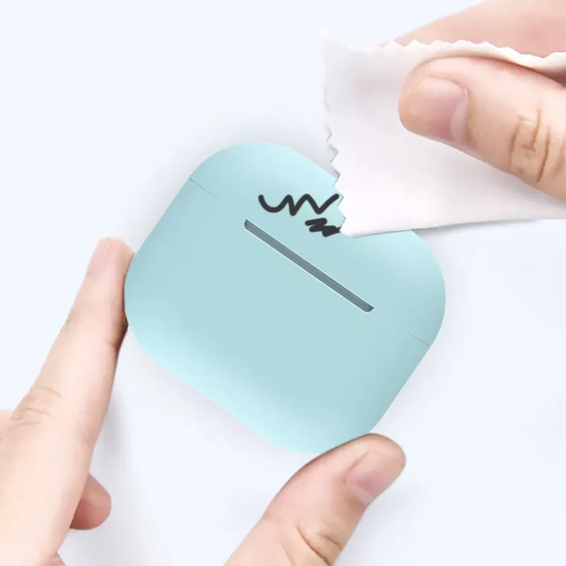 Funda de silicona Hurtel para AirPods 2 / AirPods 1, blanca
