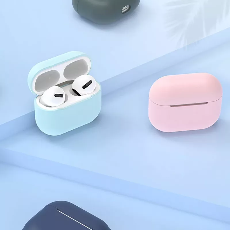 Funda de silicona Hurtel para AirPods 2 / AirPods 1, blanca