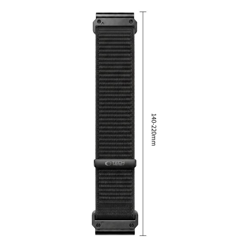 Correa de reloj Tech-Protect NylonLoop THP6104 para Garmin Fenix 5X / 5X Plus / 6X / 6X Pro / 7X / 8 / 8 Pro / 9 / 9 Pro (51 mm), negra