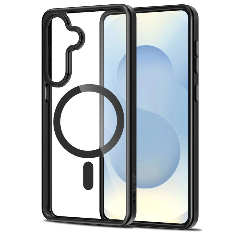 Funda MagSafe Tech-Protect Magmat para Samsung Galaxy S26+, negra/transparente