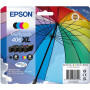 Epson 406XL Umbrella DURABrite Ultra Multipack de 4 cartuchos de tinta de colores, negro, amarillo, cian, magenta (C13T17H64010)