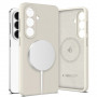 Funda de silicona MagSafe Tech-Protect para Samsung Galaxy S26+, Cosmic Latte