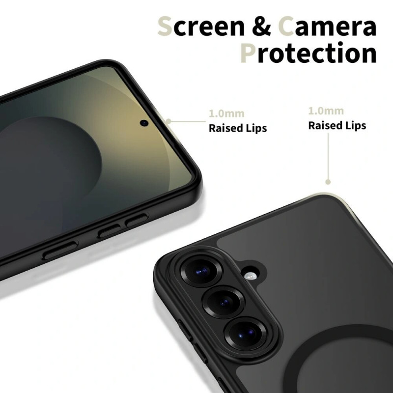 Funda MagSafe BasicMag Tech-Protect para Samsung Galaxy S26, negro mate