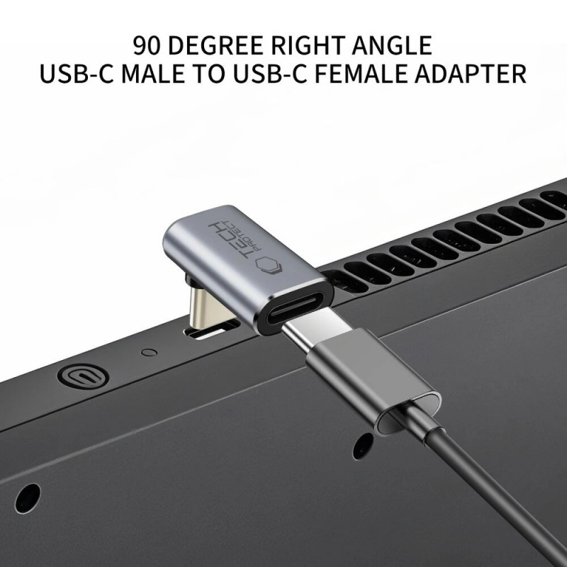 Adaptador USB-C en ángulo Tech-Protect UltraBoost AA02, gris
