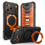 Funda Supcase UB Grip Mag MagSafe Aramid para Apple iPhone 17 Pro Max / 18 Pro Max, negro/naranja