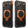 Funda Supcase UB Grip Mag MagSafe Aramid para Apple iPhone 17 Pro Max / 18 Pro Max, negro/naranja