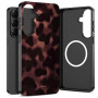 Funda Tech-Protect Lamano MagSafe para Samsung Galaxy S26+, marrón y negro
