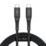 Cable USB-C / USB-C Tech-Protect UB11T Ultraboost, PD 100W, 200 cm, negro