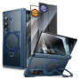Funda Supcase UB Aero MagSafe para Samsung Galaxy Z Fold 8 Ultra con cristal templado y cristal de privacidad, azul aramida