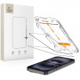 Protector de pantalla de cristal templado Tech-Protect Quick Set+ para Apple iPhone 15 / 16, negro (2 uds.)