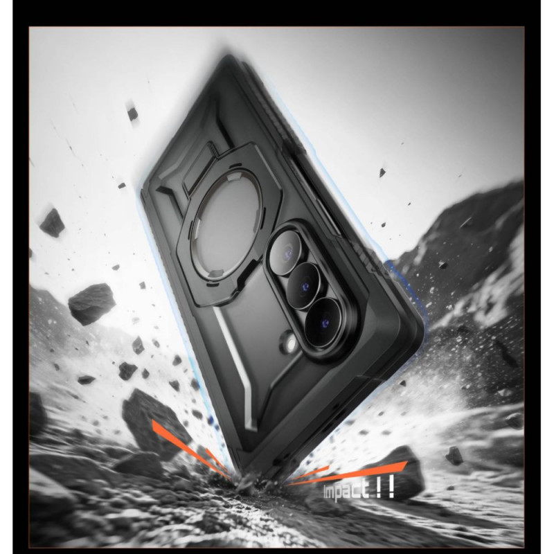 Funda Supcase UB Grip Mag MagSafe para Samsung Galaxy Z Fold 8 con cristal templado y cristal de privacidad, negra