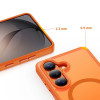 Funda MagSafe Tech-Protect Magmat para Samsung Galaxy S26, naranja mate