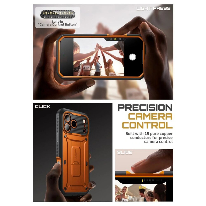 Funda Supcase Unicorn Beetle Pro para Apple iPhone 17 Pro Max, coral