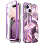 Funda Supcase Cosmo para Apple iPhone 14 Plus / 15 Plus, morado mármol