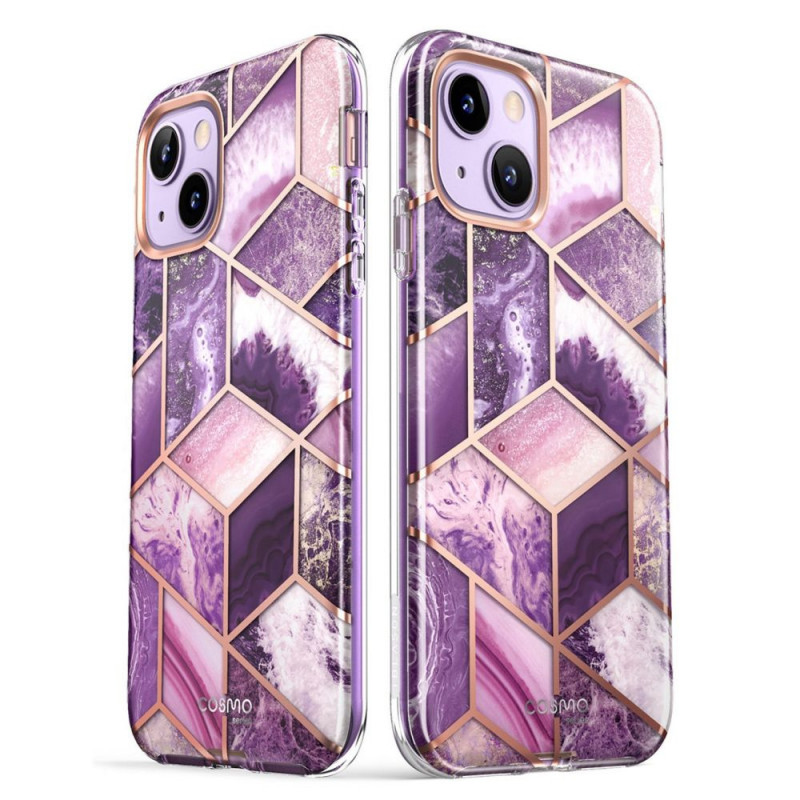 Funda Supcase Cosmo para Apple iPhone 14 Plus / 15 Plus, morado mármol