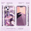 Funda Supcase Cosmo para Apple iPhone 14 Plus / 15 Plus, morado mármol
