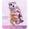 Funda Supcase Cosmo para Apple iPhone 14 Plus / 15 Plus, morado mármol