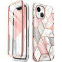 Funda Supcase Cosmo para Apple iPhone 14 Plus / 15 Plus, rosa mármol