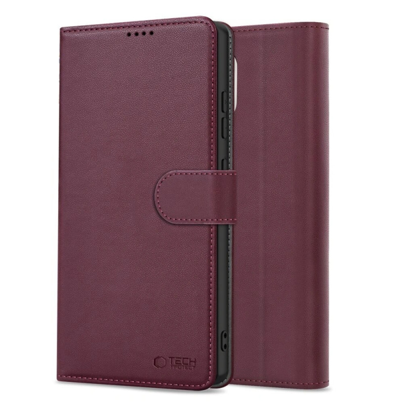 Funda cartera Tech-Protect para Samsung Galaxy A57 5G, burdeos