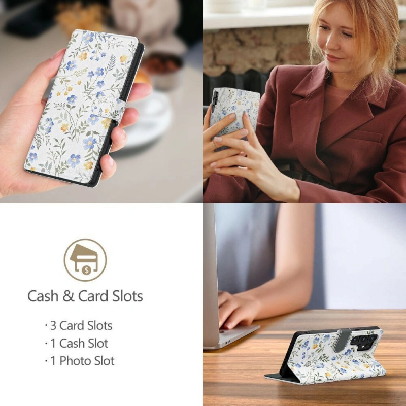 Funda cartera Tech-Protect para Samsung Galaxy A57 5G, Spring Flowers
