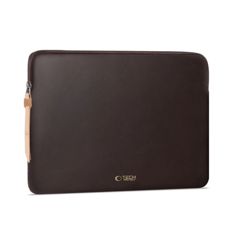Funda de forro polar para portátil Tech-Protect Fleece 13-14", Chocolate (marrón)