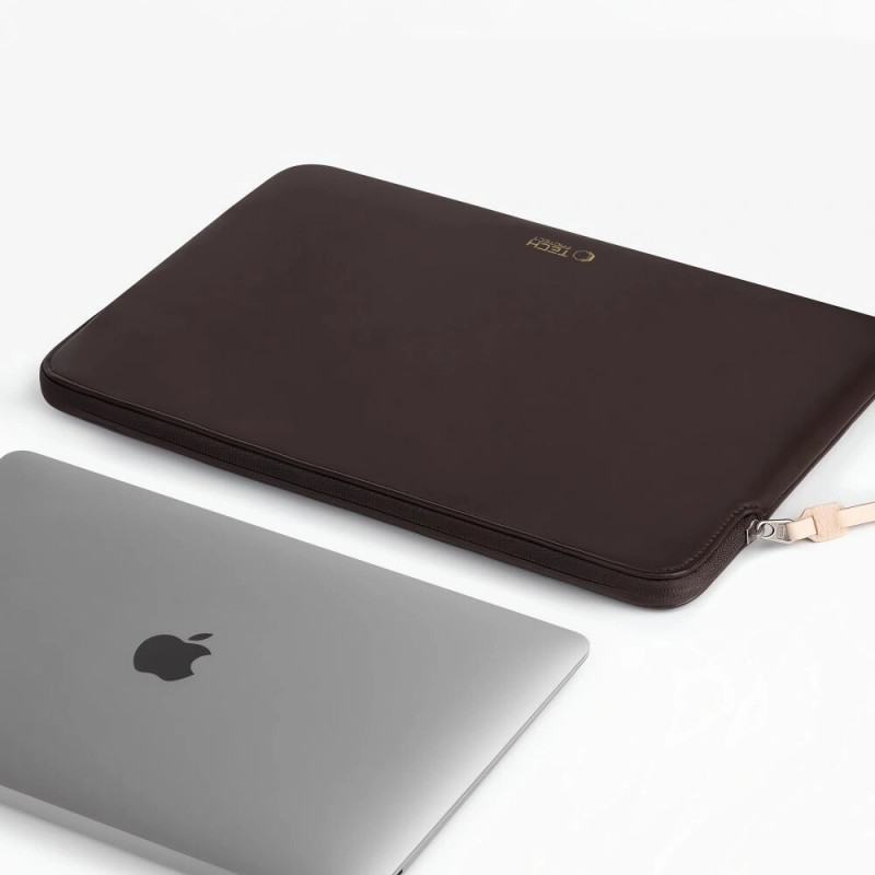 Funda de forro polar para portátil Tech-Protect Fleece 13-14", Chocolate (marrón)