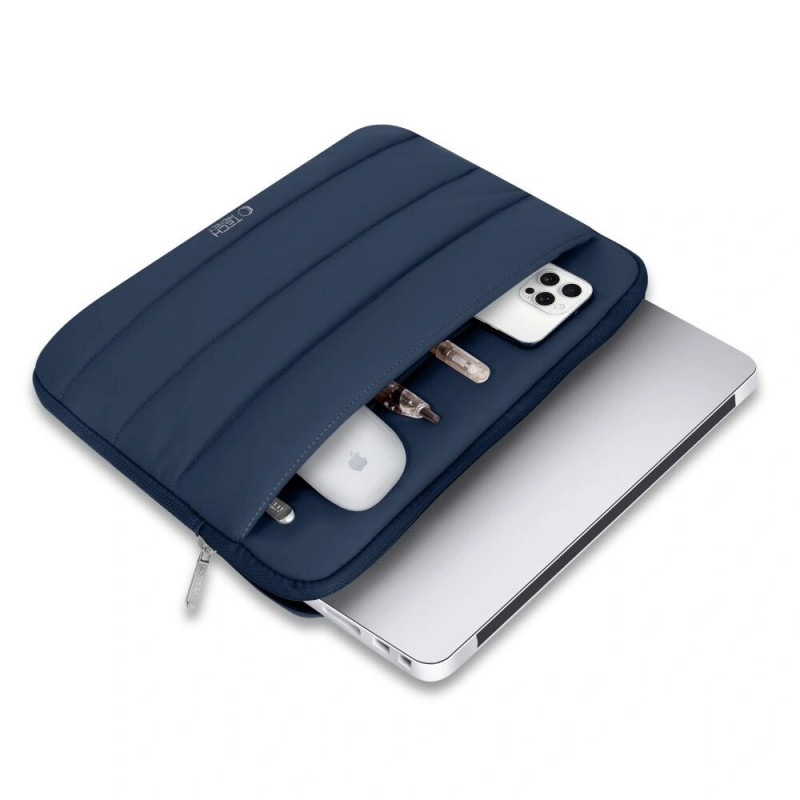 Funda para portátil Tech-Protect Fluffy 13-14" azul marino